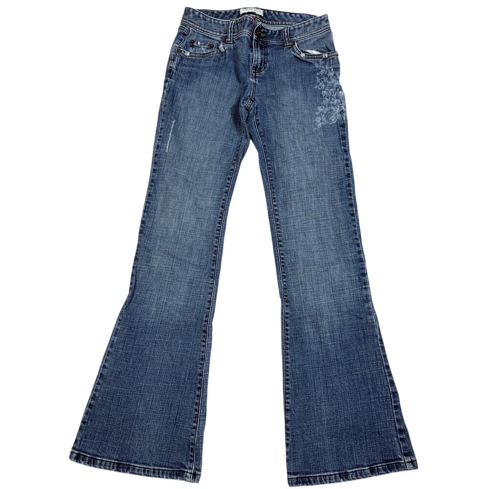 Y2K Tommy Jeans Junior Womens Size 3 Blue Denim Flare Jeans